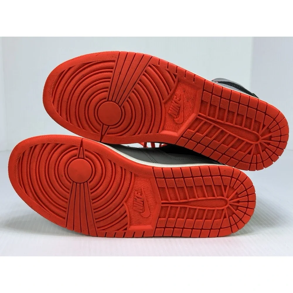 Nike Air Jordan 1 Flight Stealth Crimson Shoes Size 10 Gray Black 372704-028